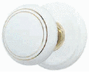 Emtek White And Gold Porcelain Knob