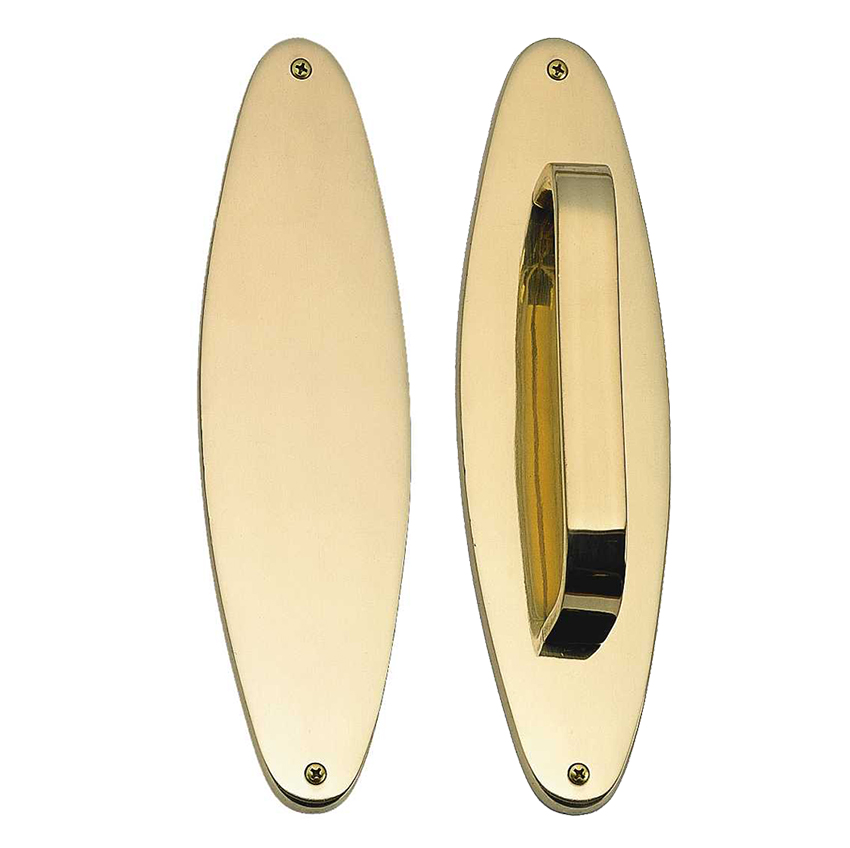 Brass Accents Oval Traditional Push & Pull Plate Collection 3" X 11"